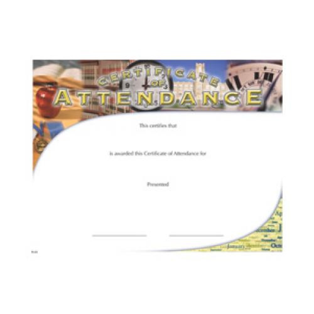 Attendance Award Certificates — 8 1/2" x 11" - Attendance
