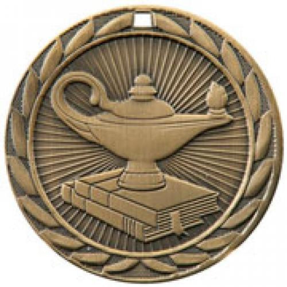 FE Series Medals -Lamp of Knowledge — Bronze 2"