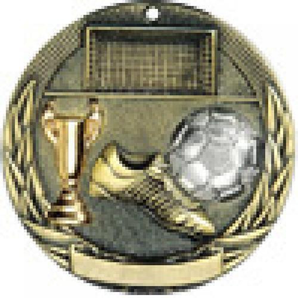 Tri-Colored Series Medals -Soccer — Bronze 2"