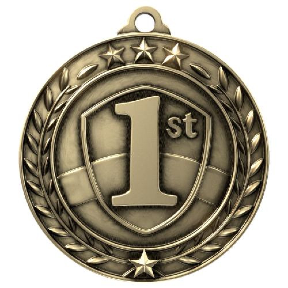 Wreath Medal -1st Place — 1 3/4" Round