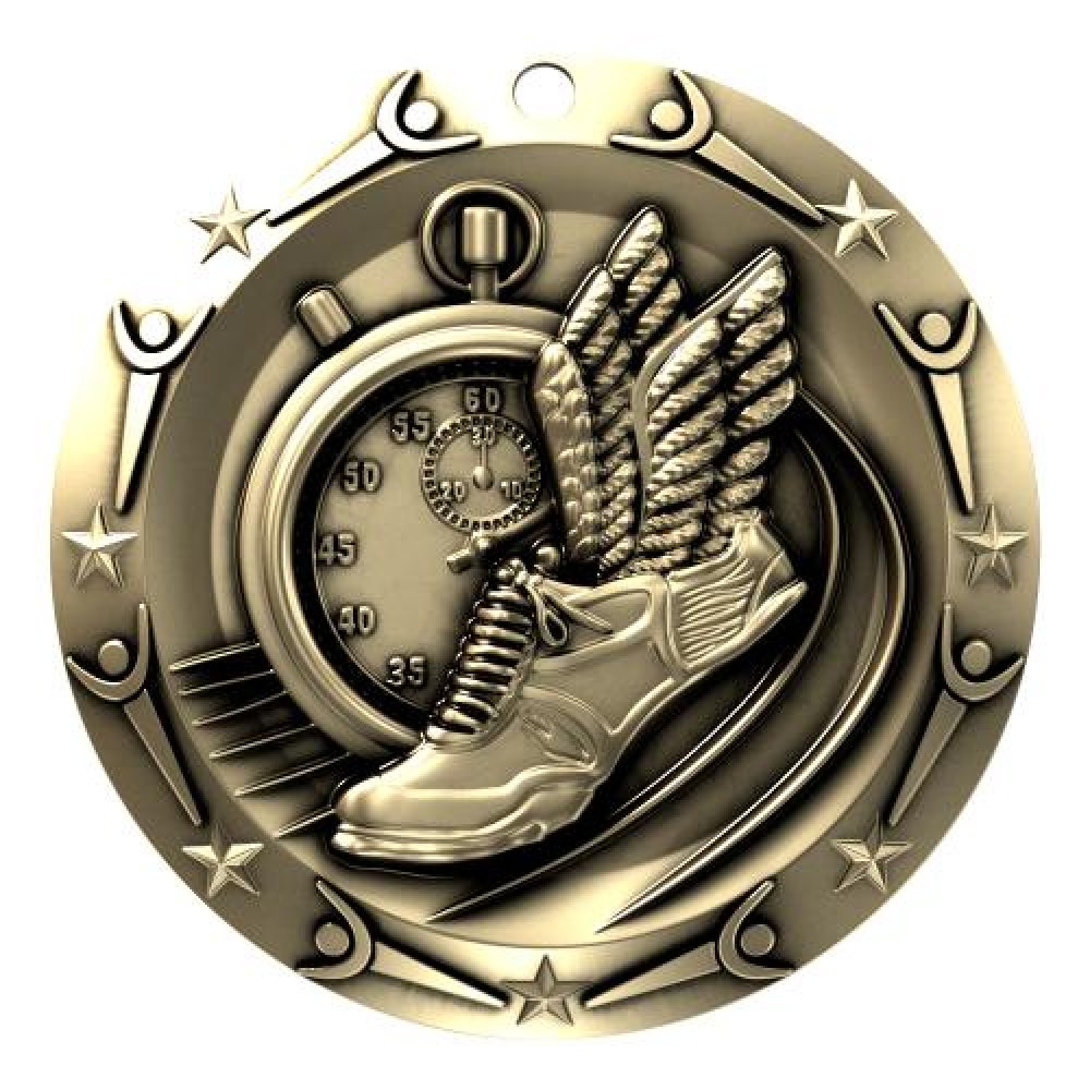 World Class Medal -Track — 3" Round (bronze)