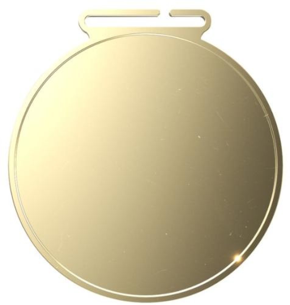 Flat Texture Tone Medallion — 2-1/2" Bright Gold Flat Texture Tone Medallion