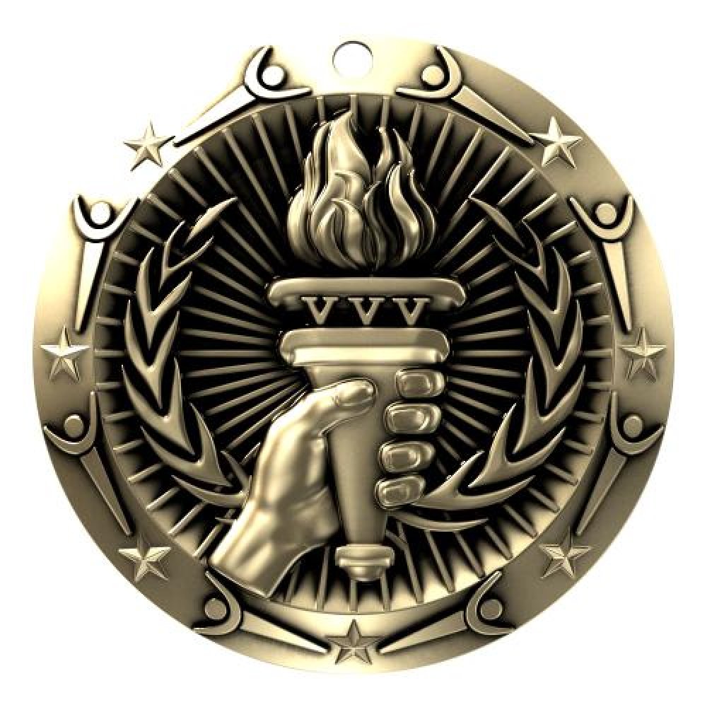 World Class Medal -Victory — 3" Round (Gold)