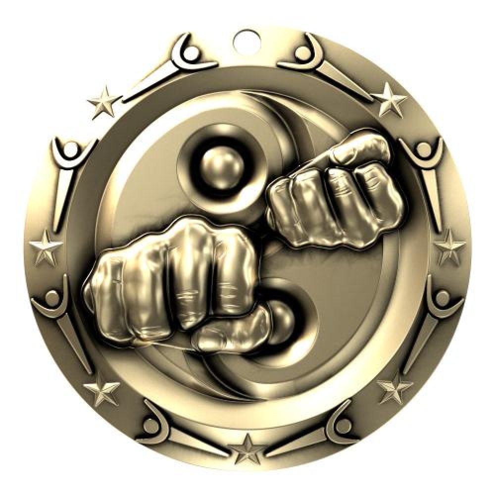 World Class Medal -Martial Arts — 3" Round (Bronze)