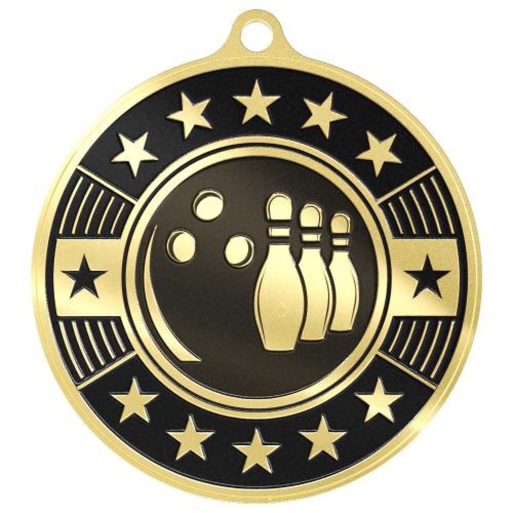 Simucast Medallion -Bowling — Bright Bronze