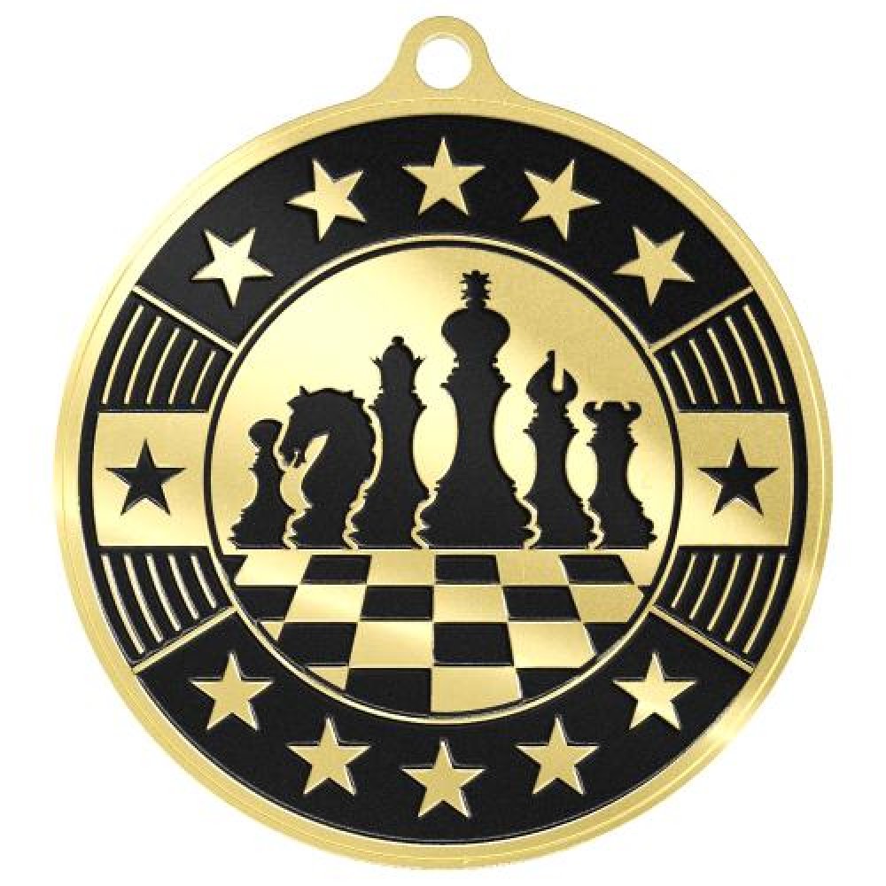 Simucast Medallion -Chess — Bright Bronze