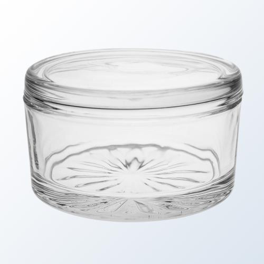 Circular Trinket Box — 2-1/4"H x 4"W x 4"D