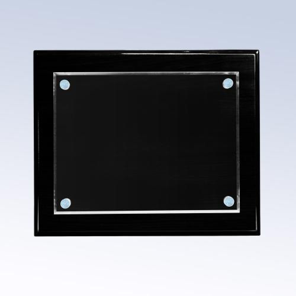 Premium Black Piano Finish Acrylic — Plaque: 8"H x 10"W Acrylic: 6"H x 8"W