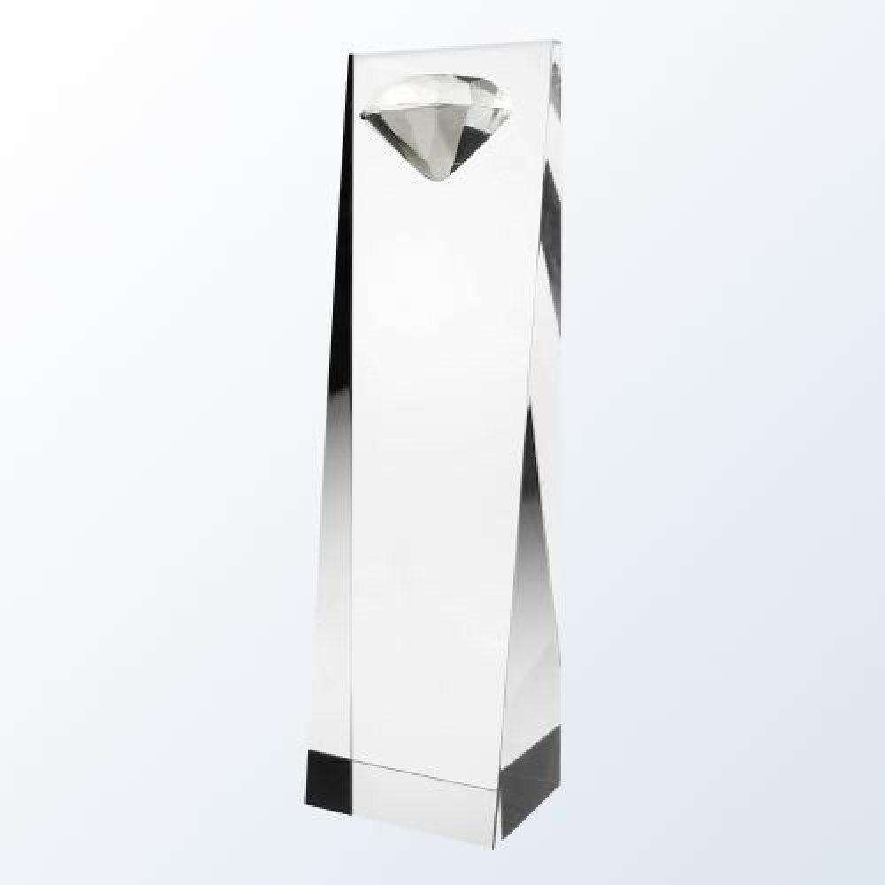 Clear Diamond Tower — 10"H x 2-3/4"W x 2"D