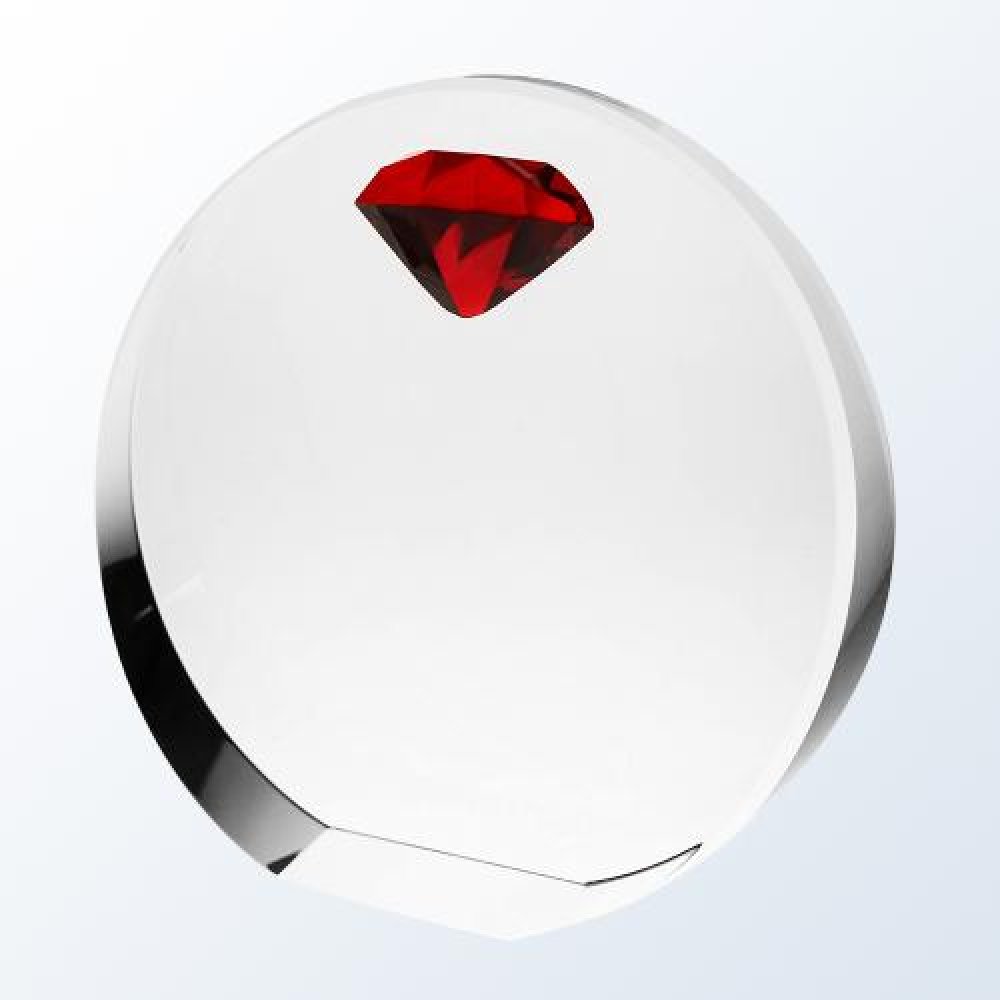 Red Diamond Circle — 6"H x 6-1/4"W x 1-3/8"D