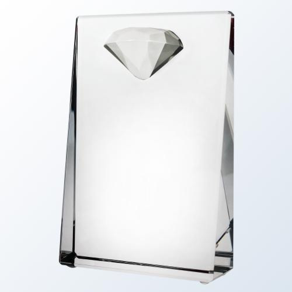 Clear Diamond Wedge — 7"H x 5"W x 1-1/2"D