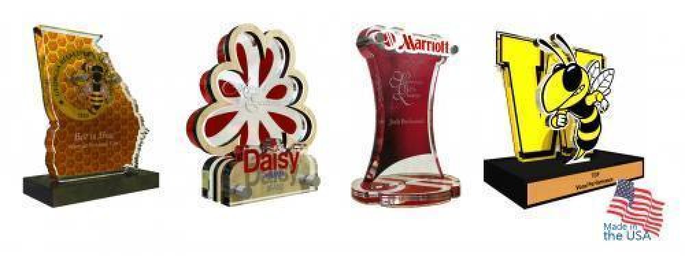 Logocut Series 300 — 2-3 components, multiple thickness, 9" - 12" tall, full color or laser imprint on 2-3 surface