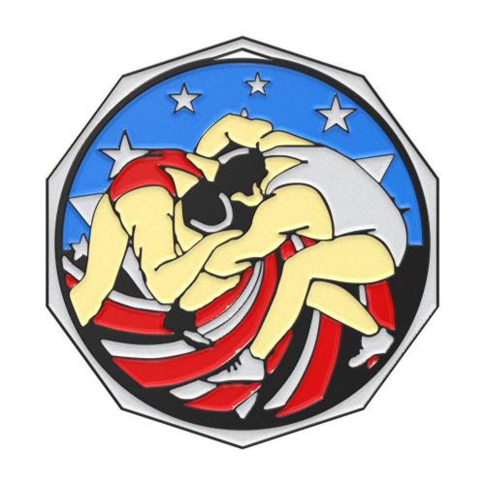 DCM Medal -Wrestling — 2" - Black