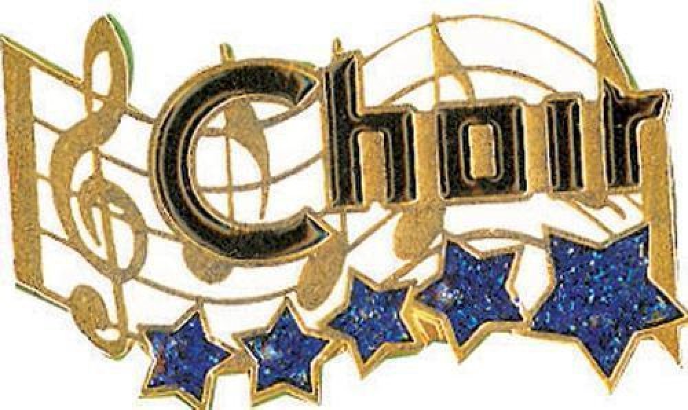 Music Award Lapel Pin Choir — 1 1/4" - Gold
