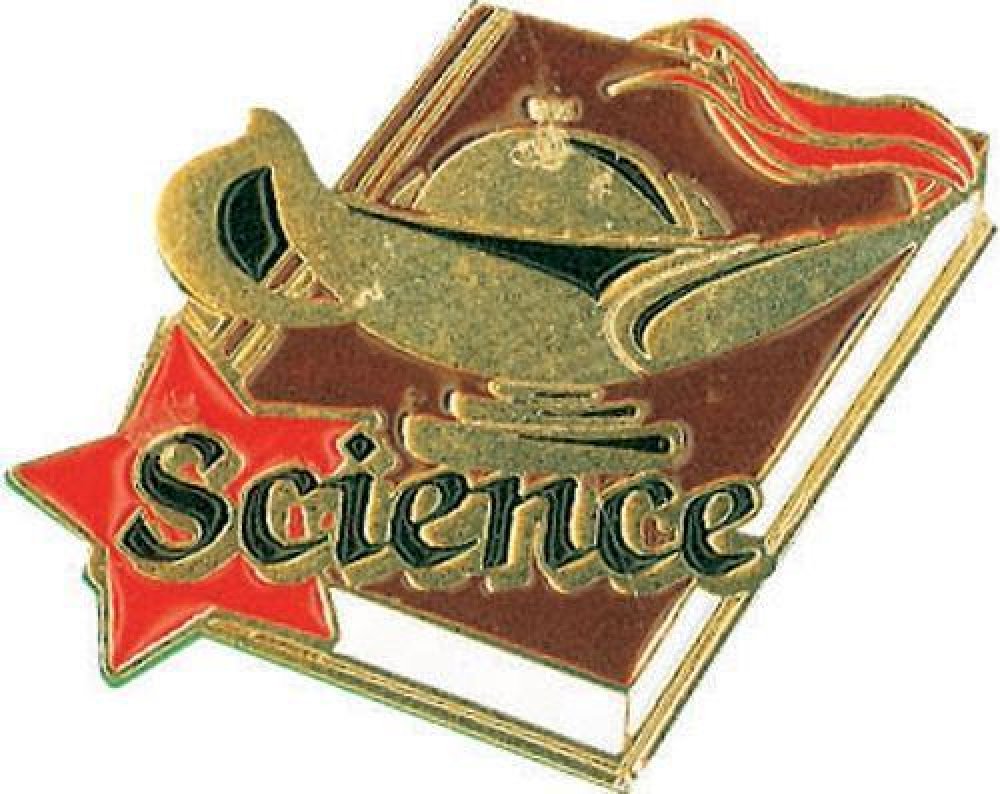 Science Pin — 1 1/4" - Gold