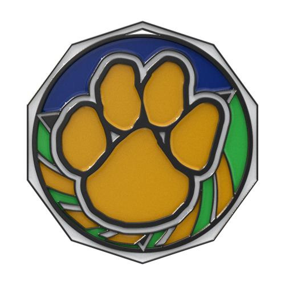 DCM Medal -Paw — 2" decagon