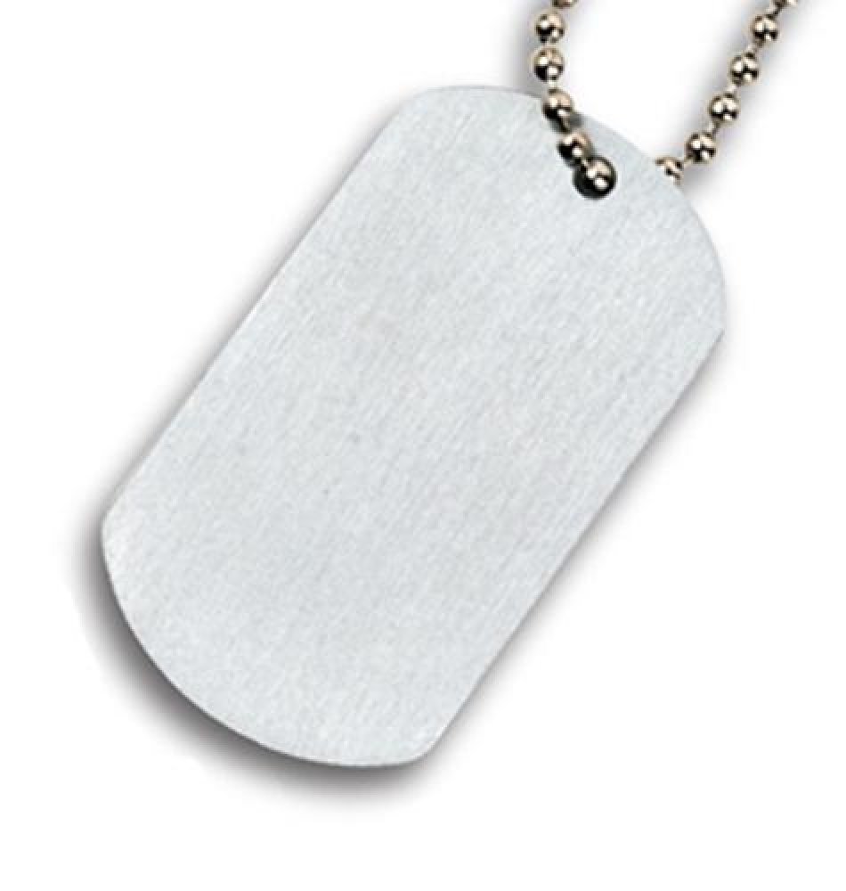 Aluminum Dog Tag — 2" X 1/8" - Aluminum