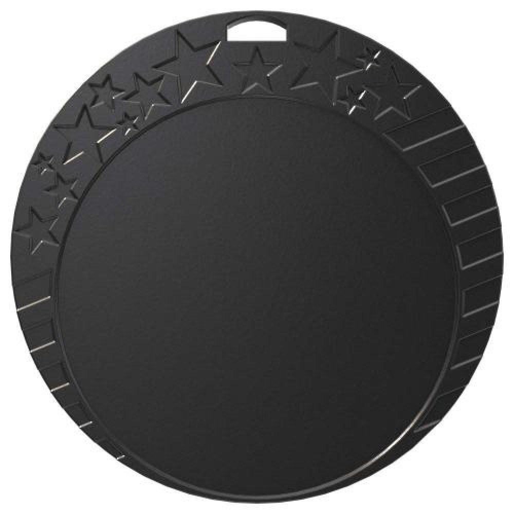Black Star Insert Medal — 2 1/2" - Black