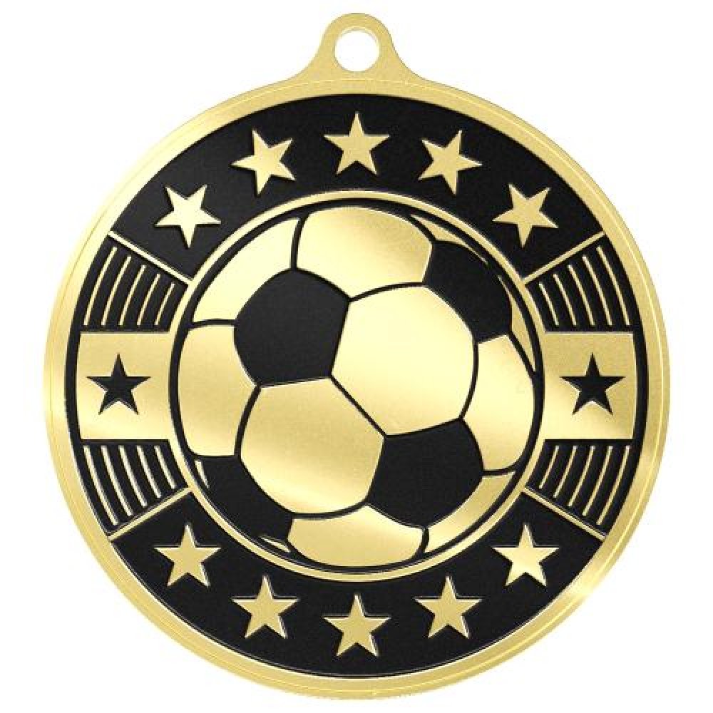 Simucast Medallion -Soccer — Bright Gold