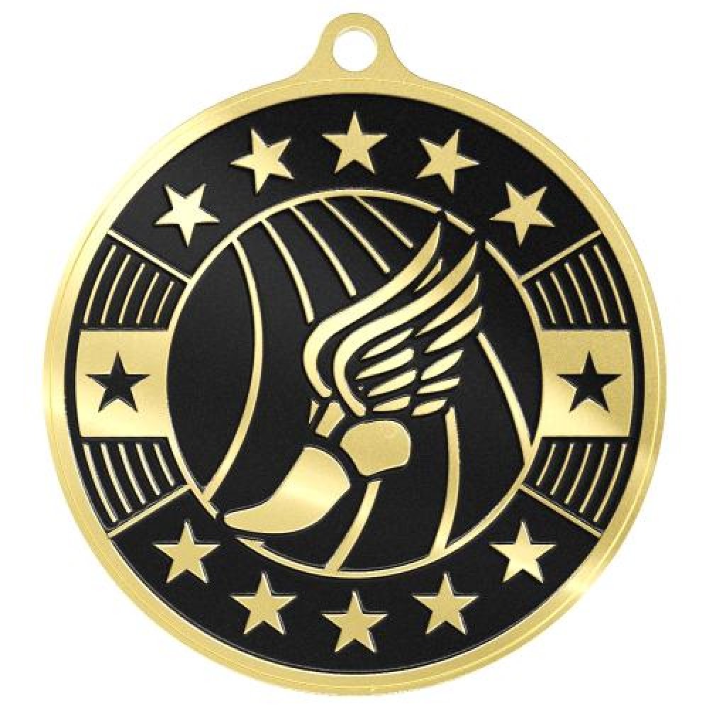 Simucast Medallion -Track & Field — Bright Gold