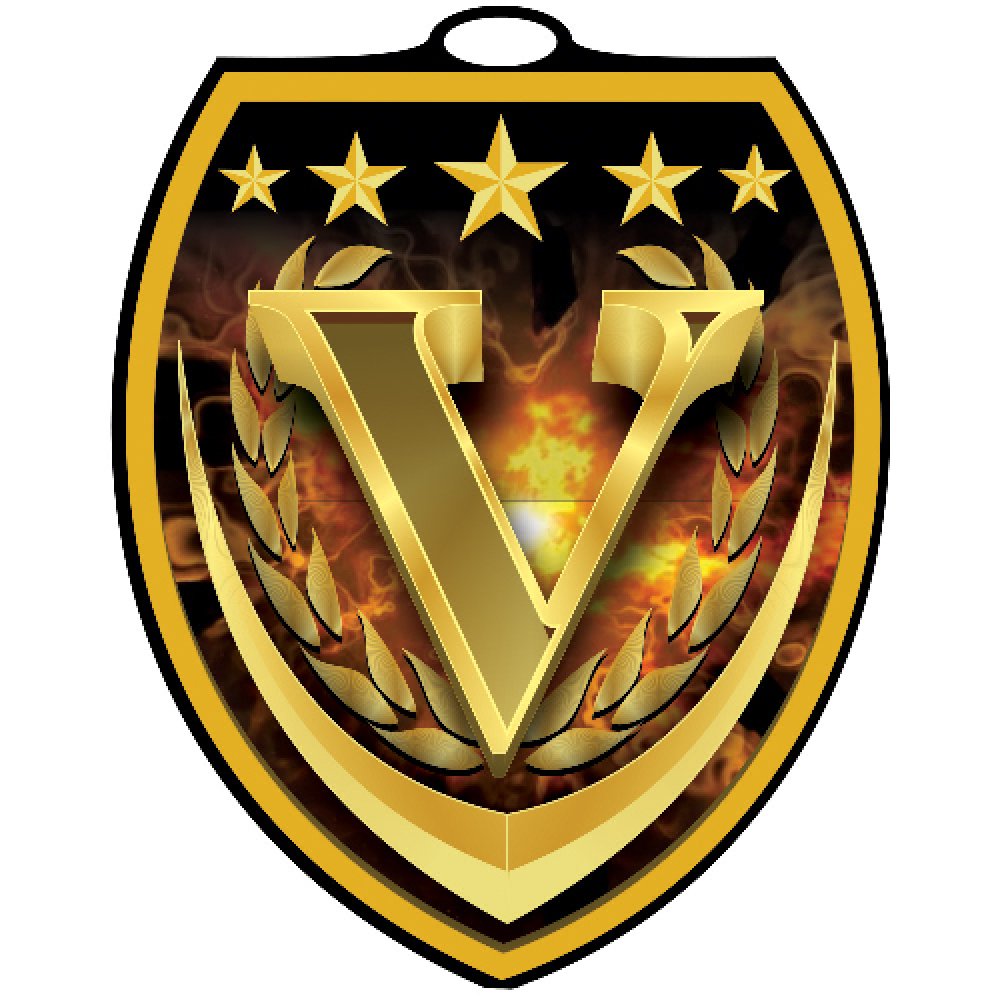 Vibraprint Shield Medallion -Victory — 3" Vibraprint Shield Victory Medallion