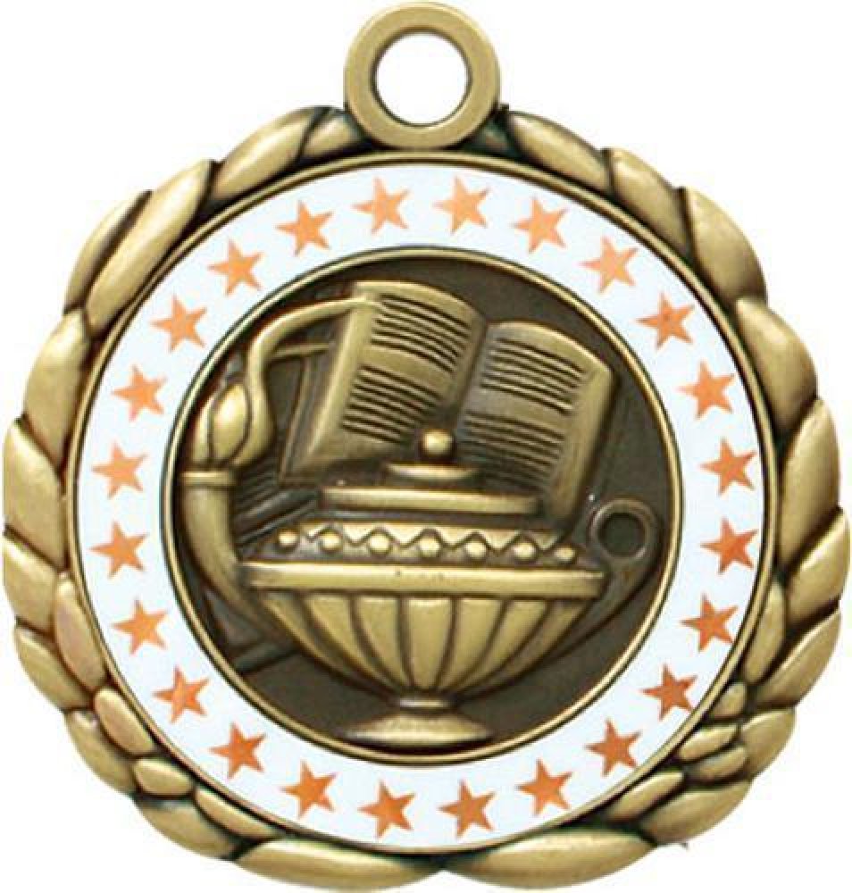 3D Die Cast Medal -Knowledge — 16 1/2" - Gold
