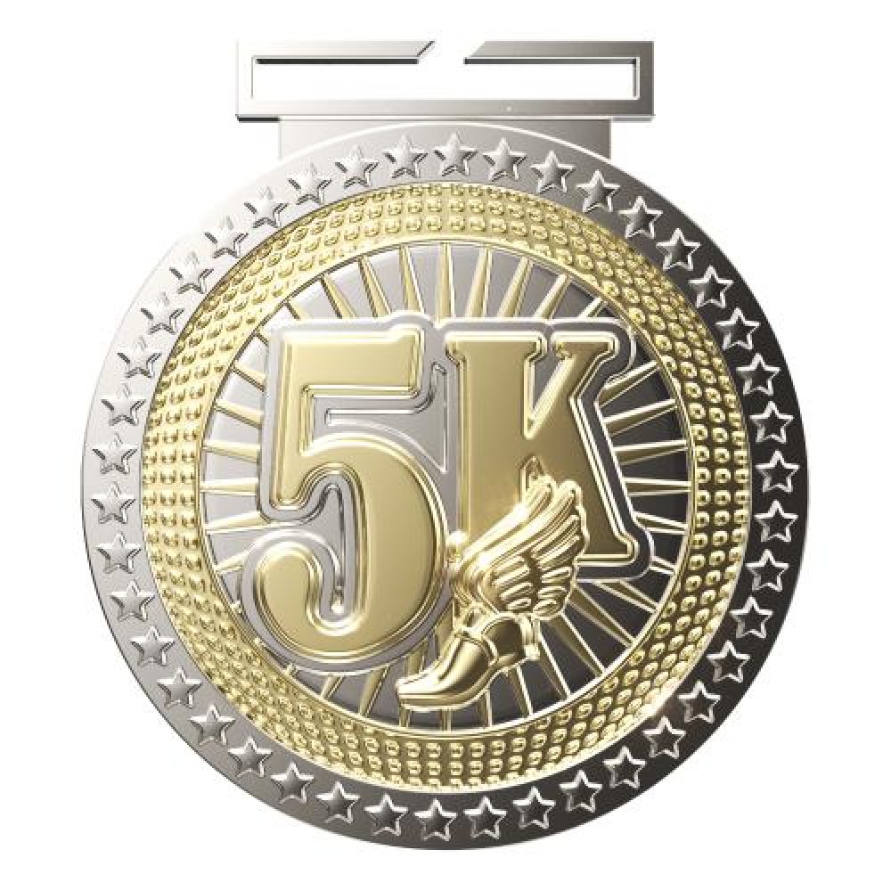 Dual Plated Medallion -5K — 3" Dual Plated 5K Medallion