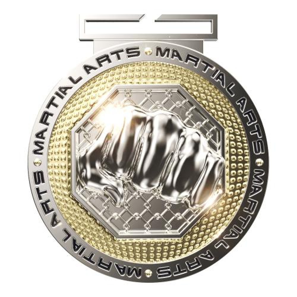 Dual Plated Medallion -MMA — 3" Dual Plated MMA Medallion