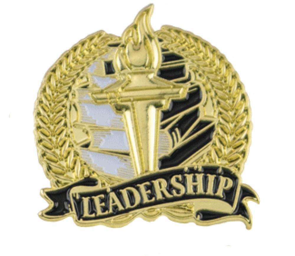 Bright Gold Academic Leadership Lapel Pin — 1-1/8" Bright Gold Academic Leadership Lapel Pin