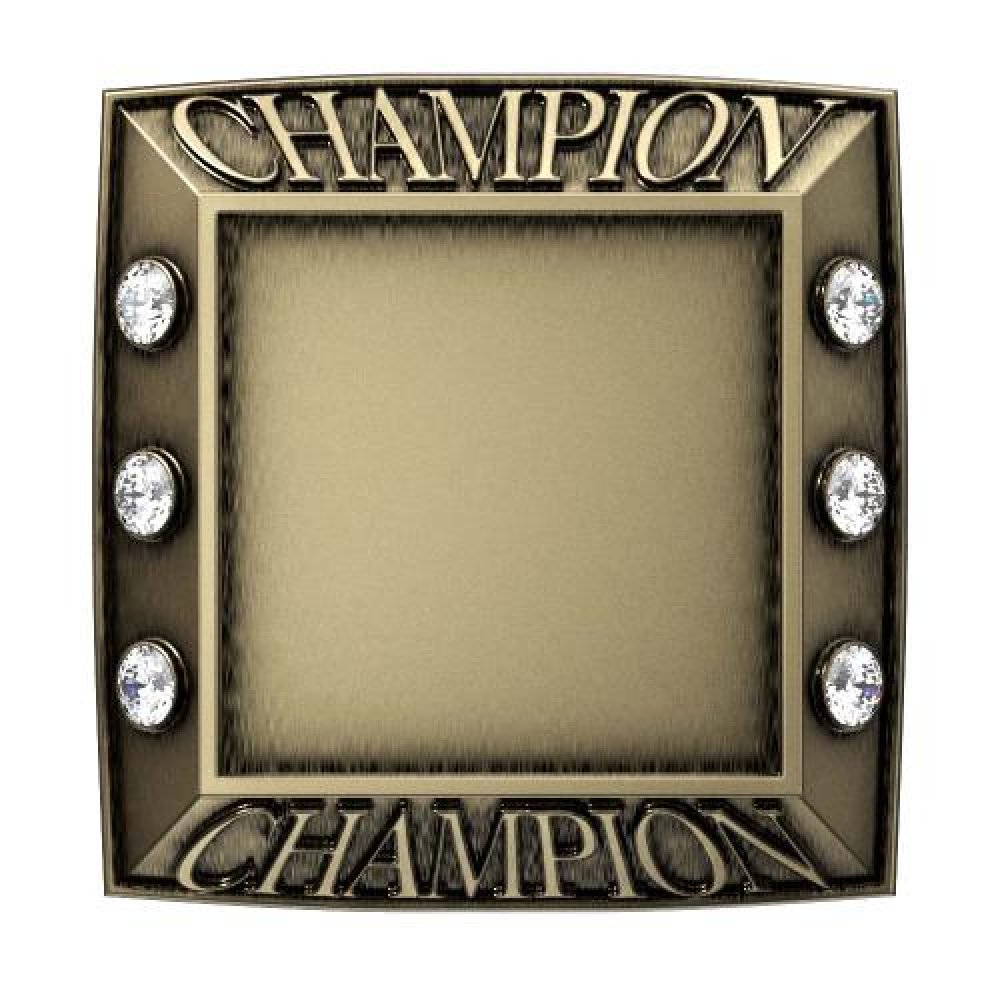 Championship Charm Bezels — Stone Ring Bezel - Antique Silver