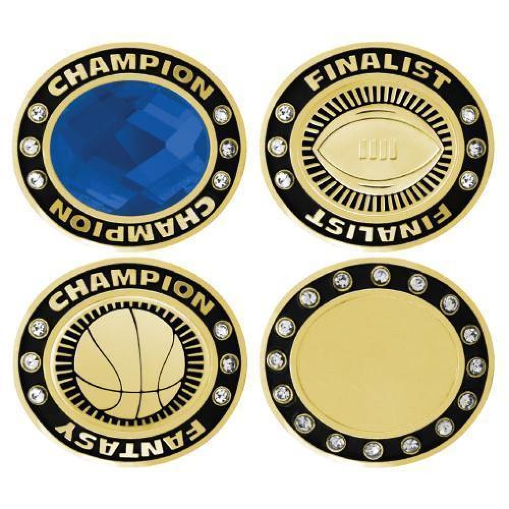 Bright Round Championship Ring Bezels — Stone Ring Bezel - Bright Gold
