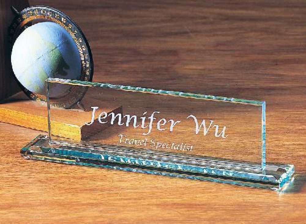 Executive Name Plate — 10" wide x 3" tall x 1/2" deep