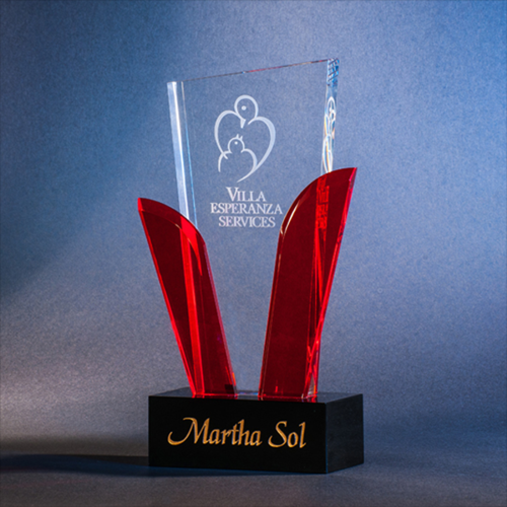 Blooming Crystal — 4 1/4" wide x 9" tall
