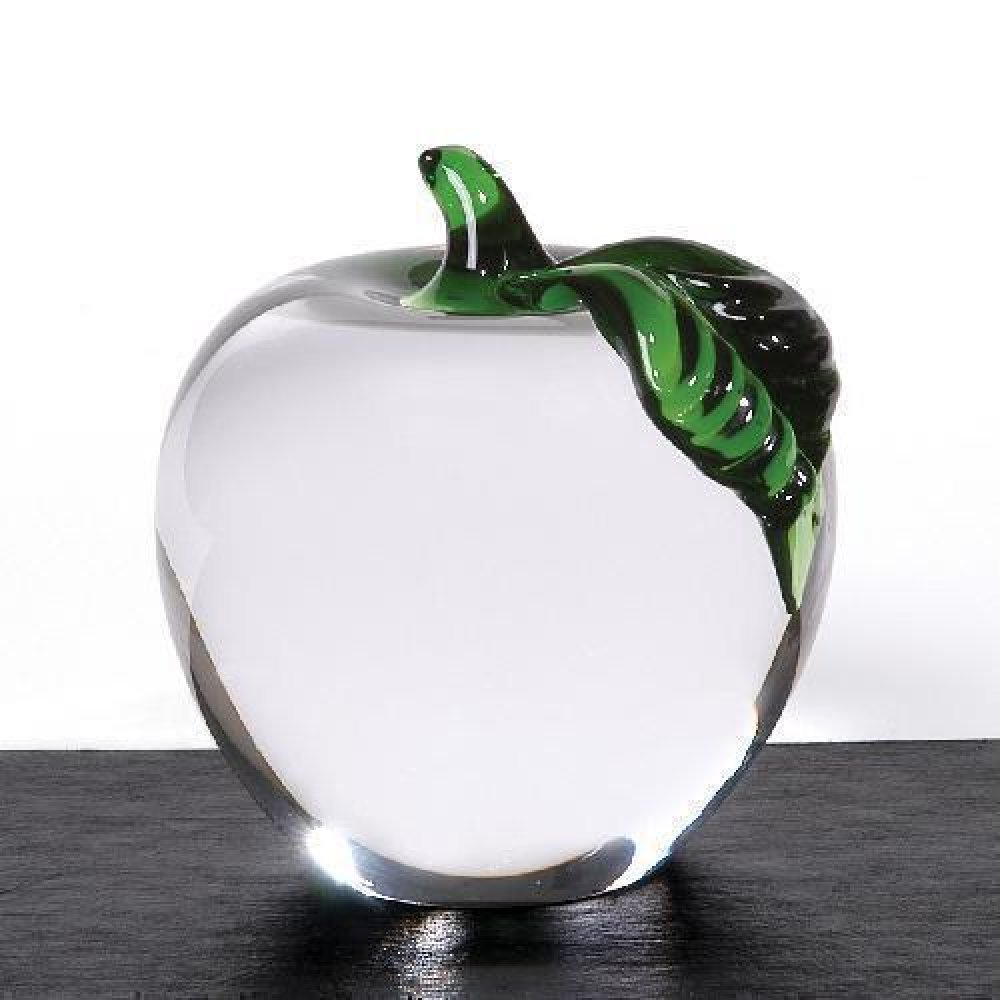 Clear Glass Apple — 3" diameter x 3" high