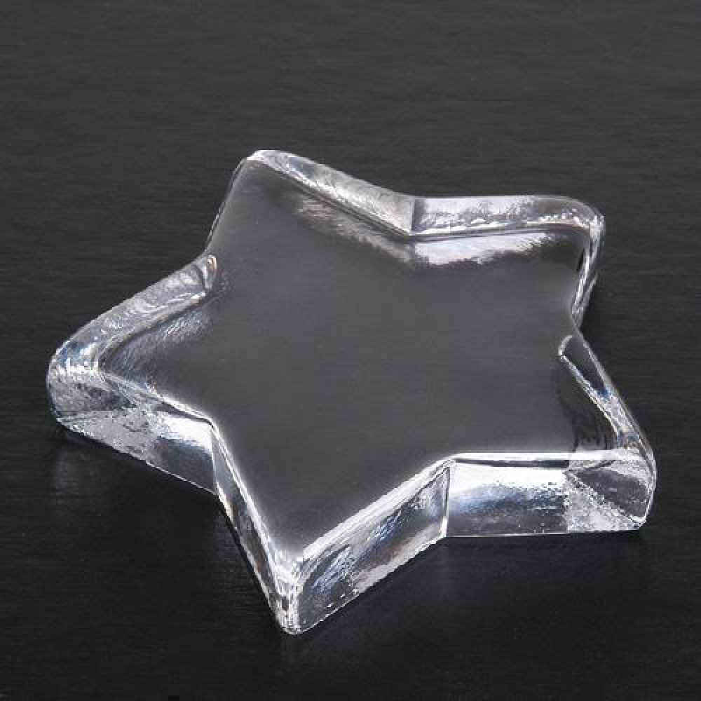 Optical Crystal Molded Star — 4 1/2" wide x 1" thick