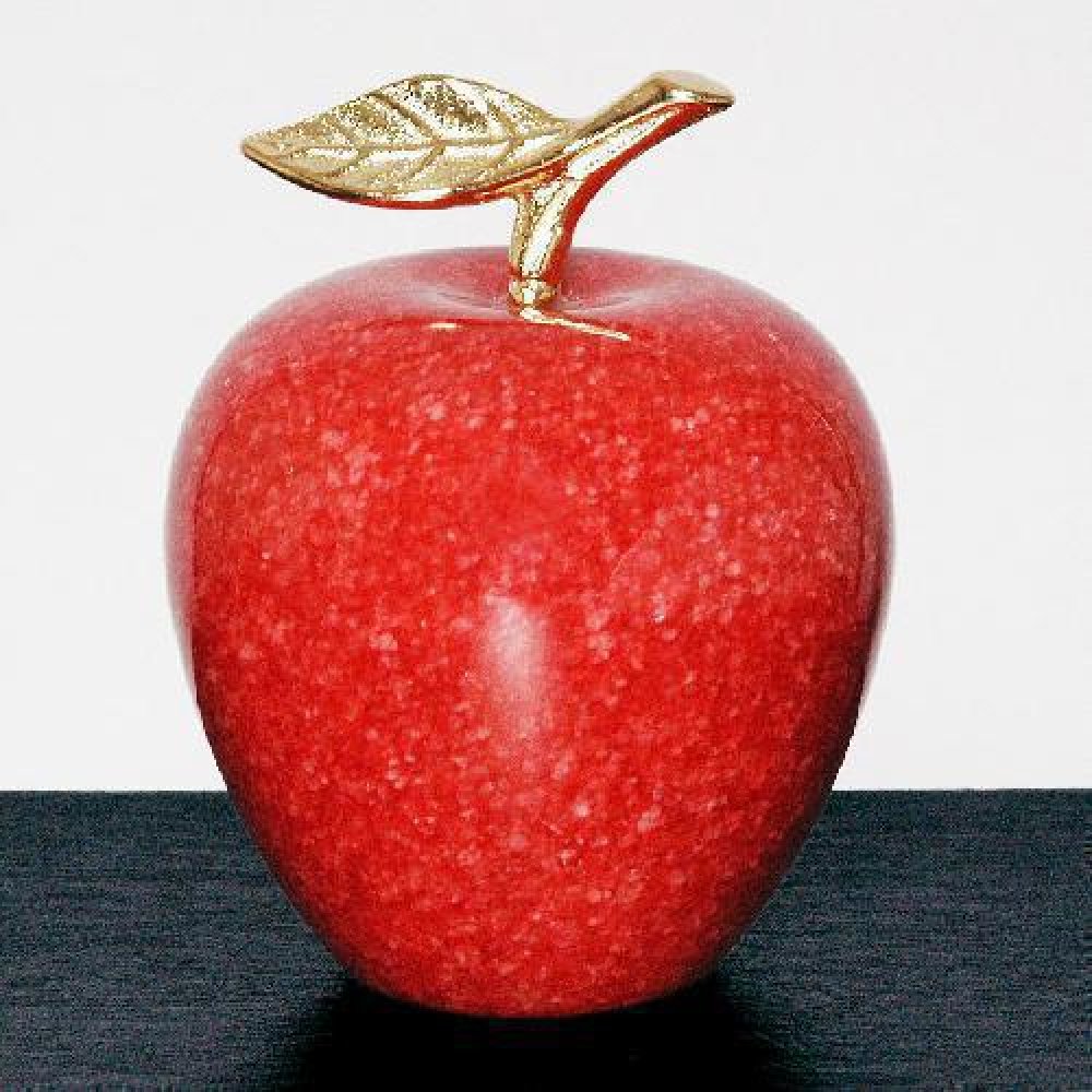 Red Marble Apple — 3" diameter x 3 1/2" high