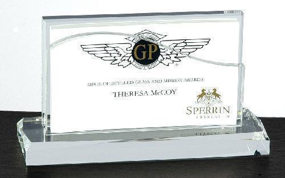 Royal Business Card Holder — 4 1/2" wide x 2 1/2" high x 1 1/2" deep
