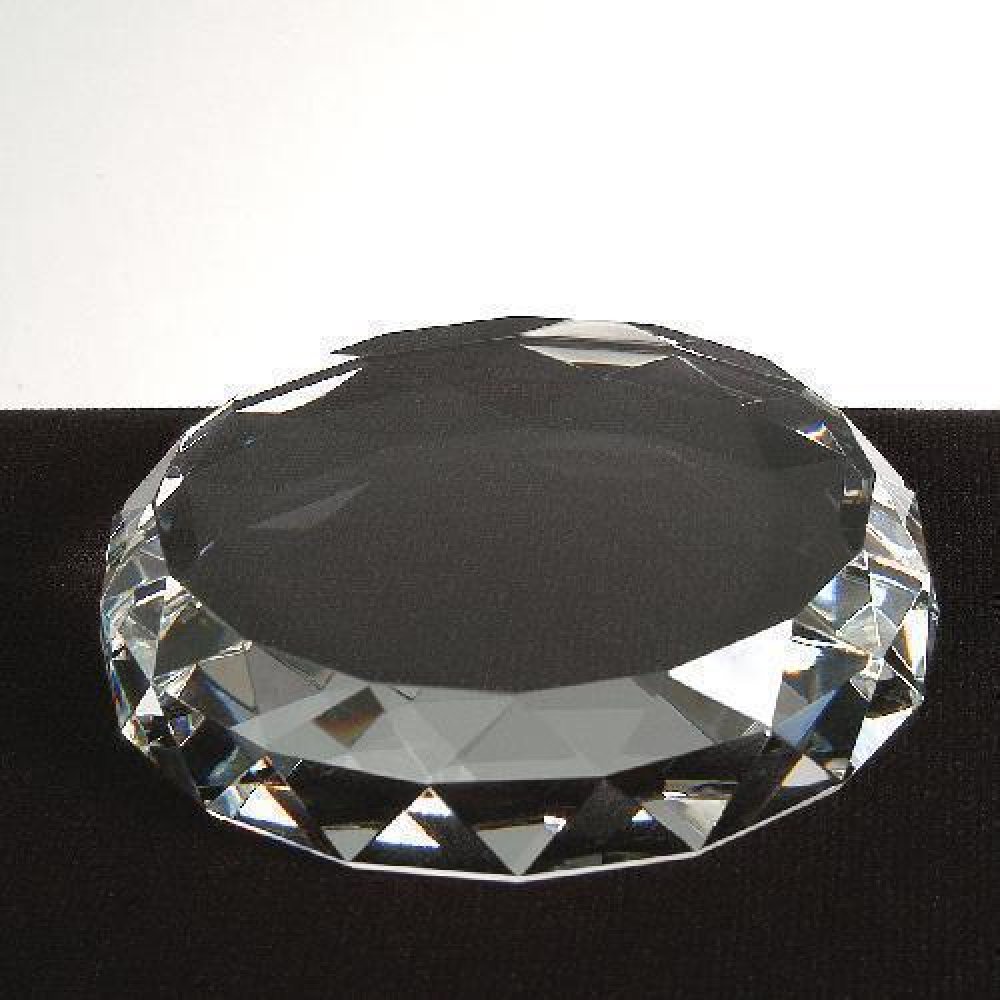 Gem Cut Round (Flat Bottom) — 3 1/2" diameter x 3/4" thick