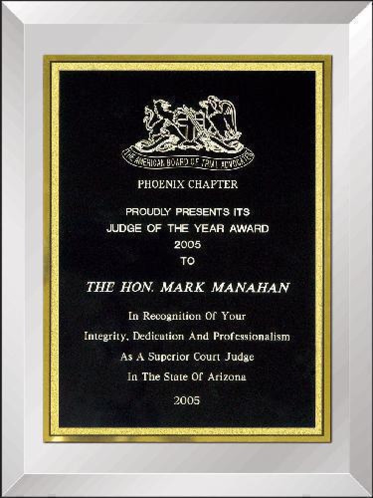Clear Glass Plaque — 11" x 14"
