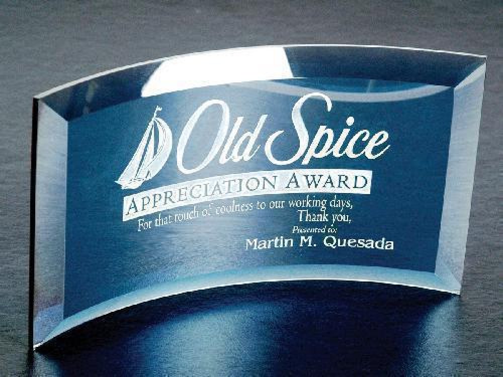 Curved Beveled — 11" wide x 6" high x3/8"