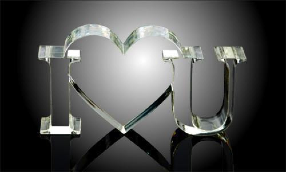 I Love You Acrylic Award — 3" x 6" x 3/4"