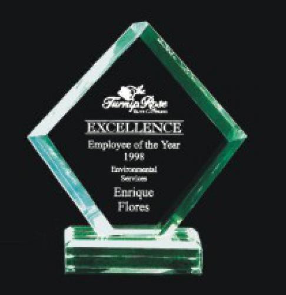 Economy Beveled Polygon Acrylic Award — 8" wide x 7-1/2" tall x -3/4" thick
