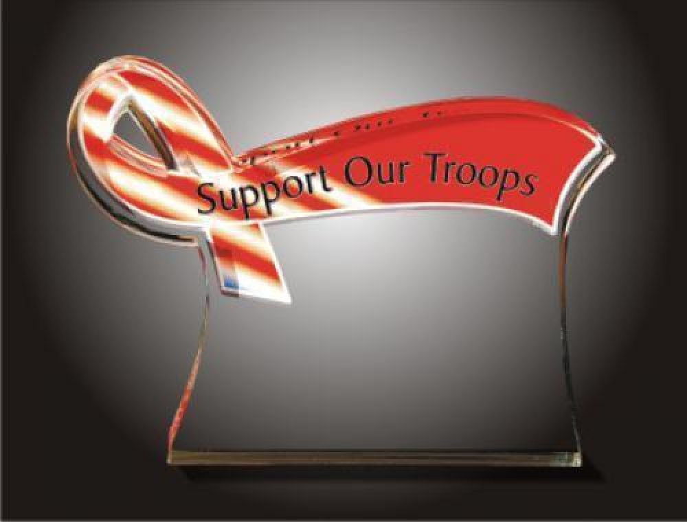 Awareness Ribbon Horizontal — 4-1/2" tall x 6" wide x -3/4" thick