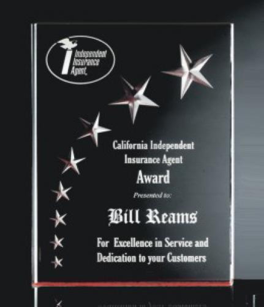 RIST-7 3 Dimensional Carved Star Plaque — 6-1/2" wide x 8-1/2" tall x 1-1/4" thick