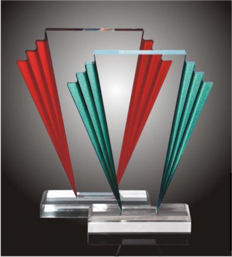 Victory Steps Acrylic Award — 8" wide x 10" tall x 1" thick.