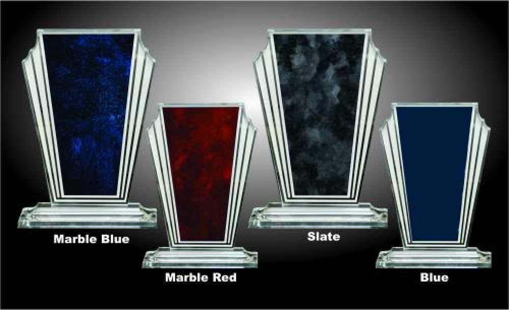 Economy Screened Acrylic Award — 5-3/4" wide x 8-1/2" tall x -3/4" thick.