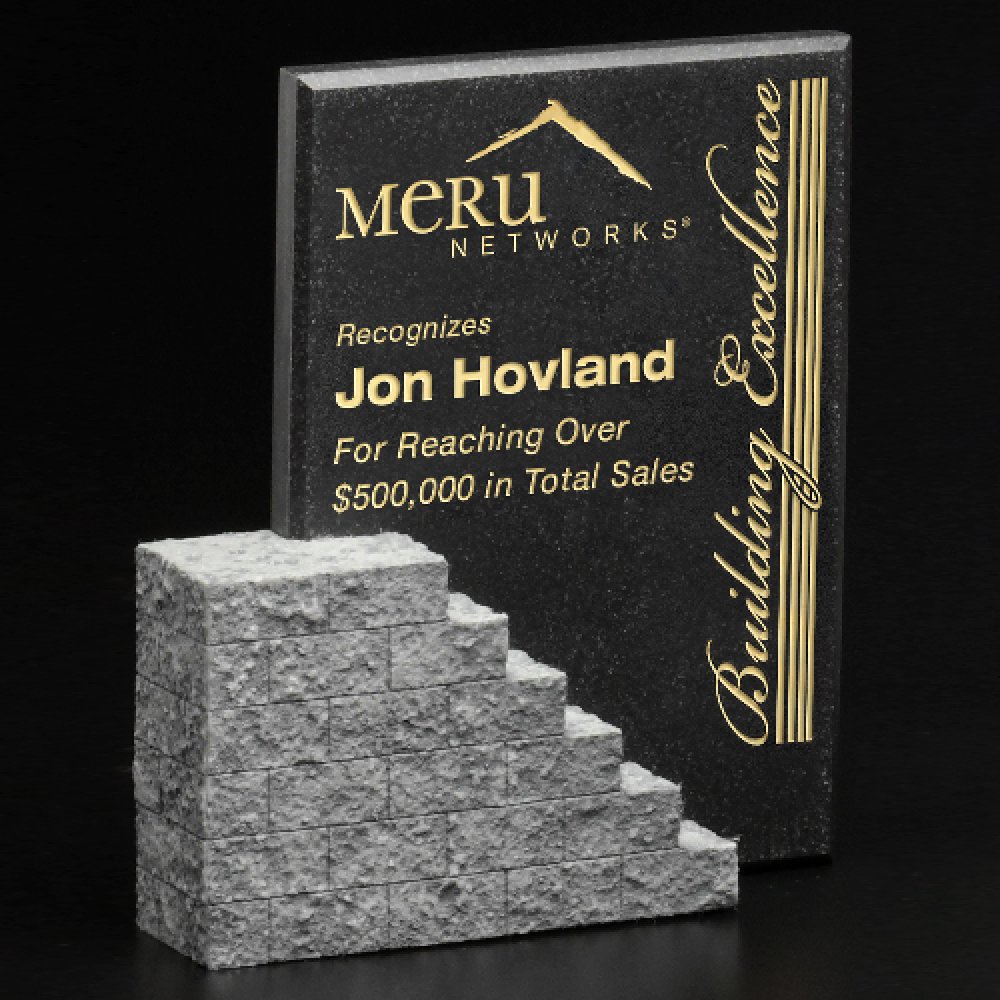 Cornerstone Award — 6-1/2" W x 8-3/4" H x 1-1/2" D