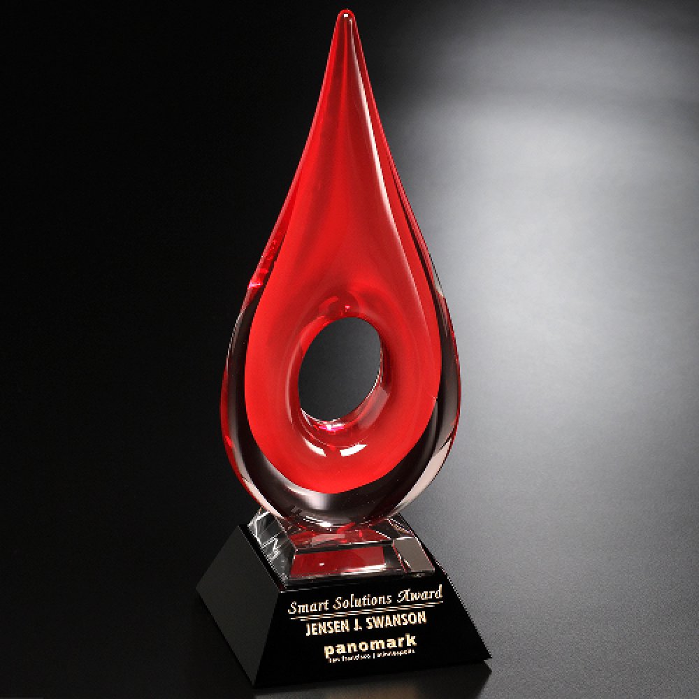 Red Teardrop — 5-1/4" W x 14" H x 2-3/4" D