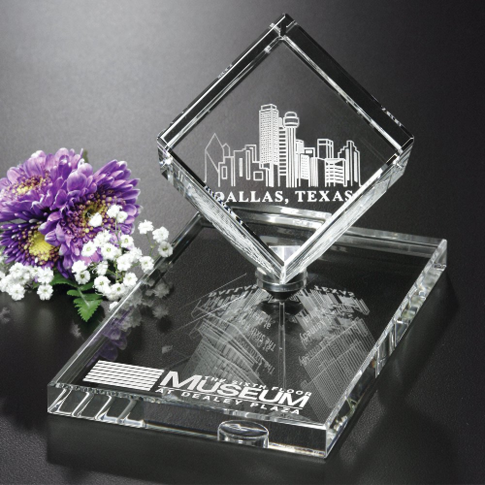 Awards In Motion — Cube: 2-1/2" W x 2-1/2" H x 2-1/2" D