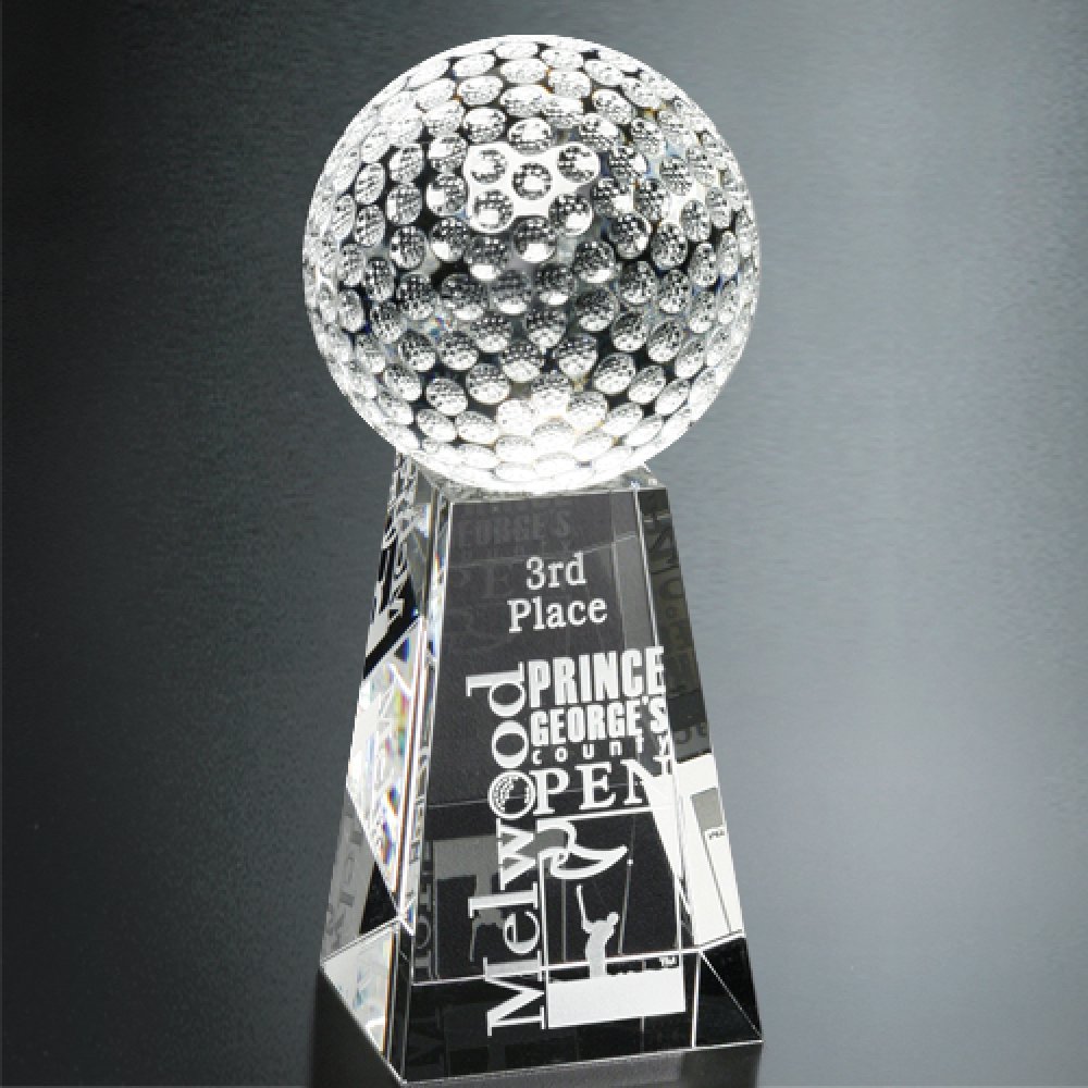 Tapered Golf Award — Ball: 3-1/8" Dia.